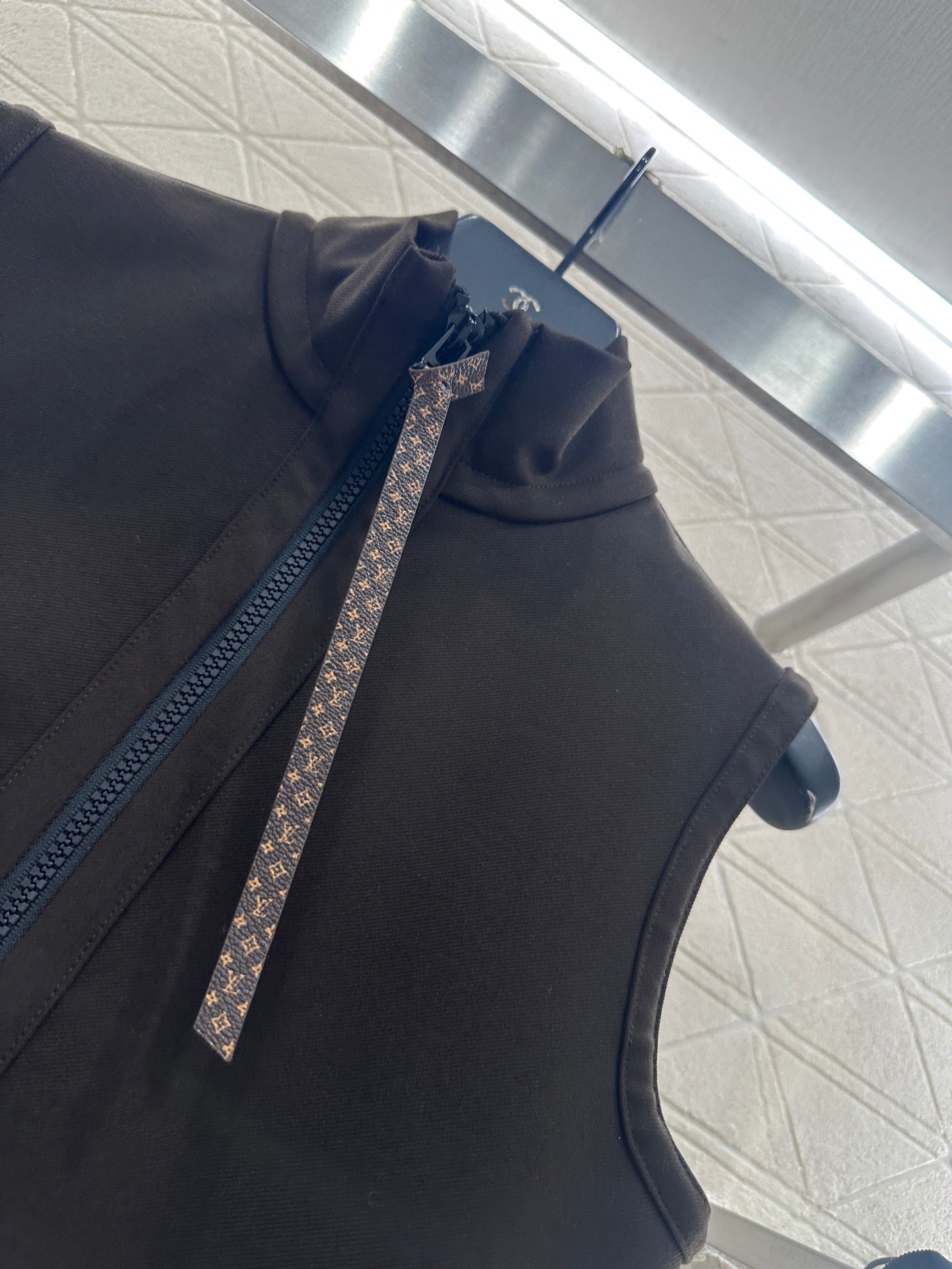 Zipper vest pants set