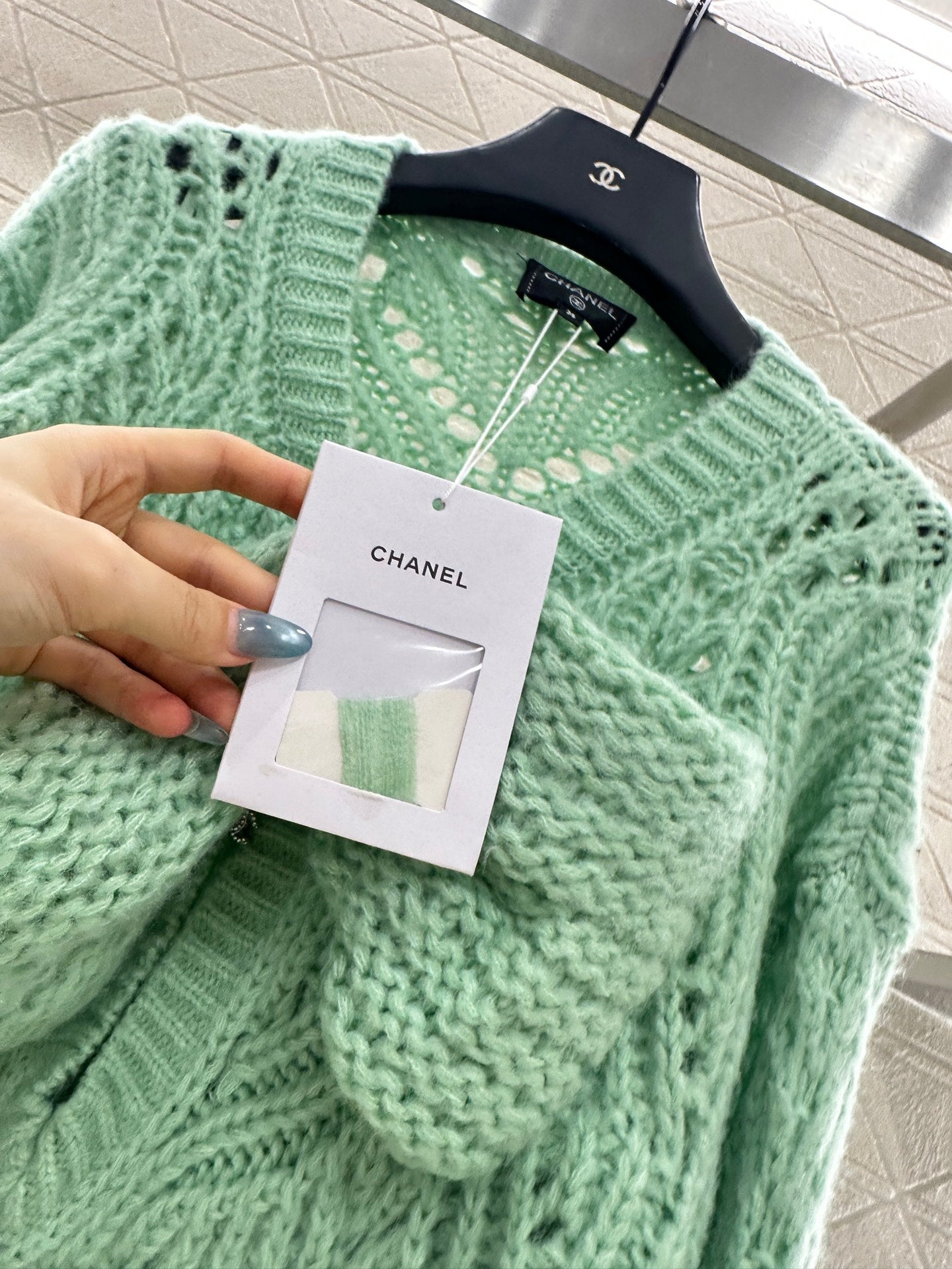 Bow hollow knitted skirt