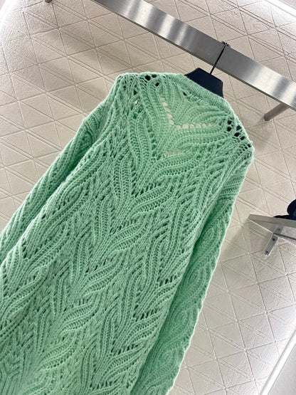 Bow hollow knitted skirt