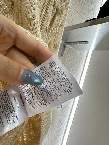 Sequined knitted cardigan