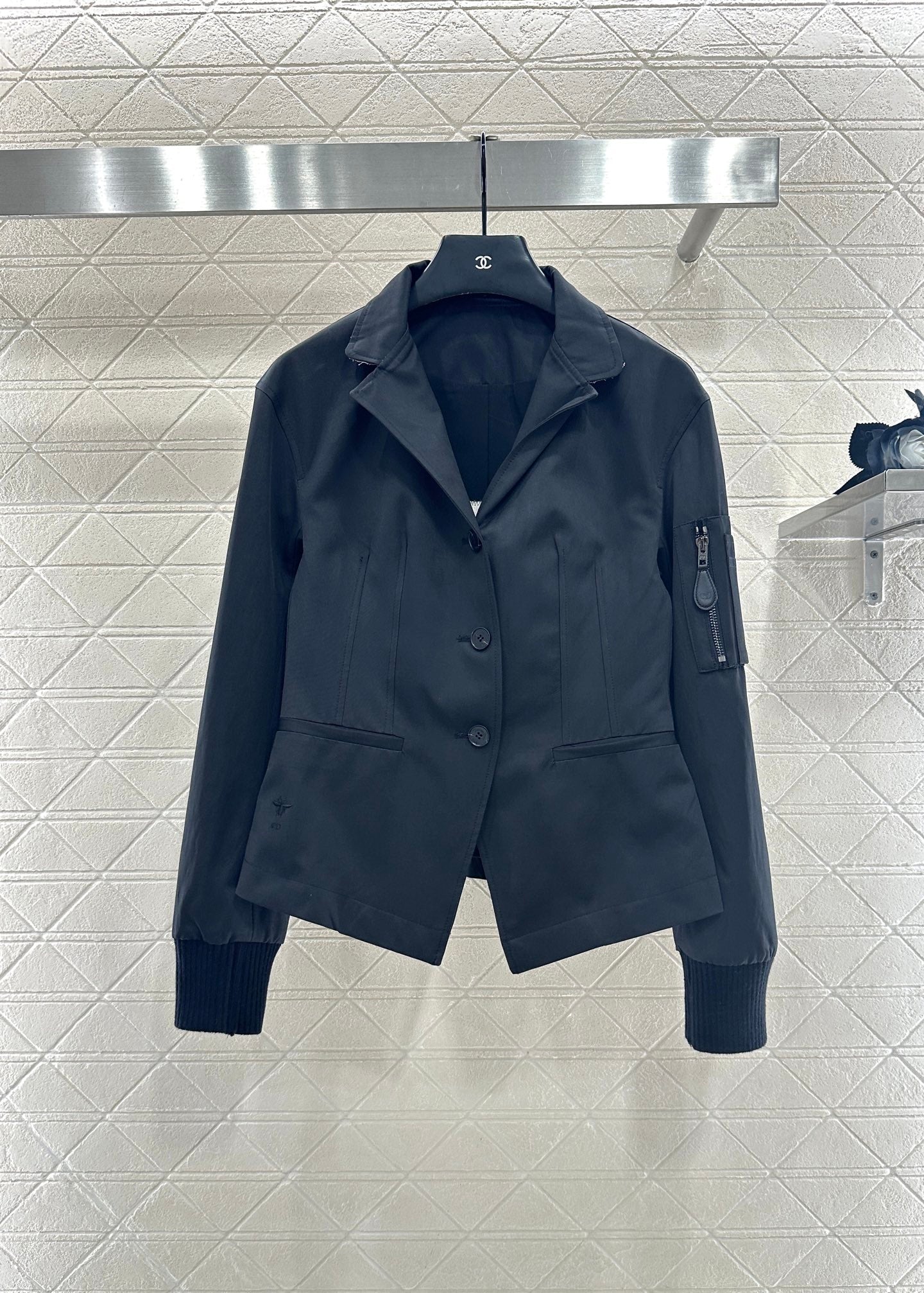 Pocket stand up collar jacket