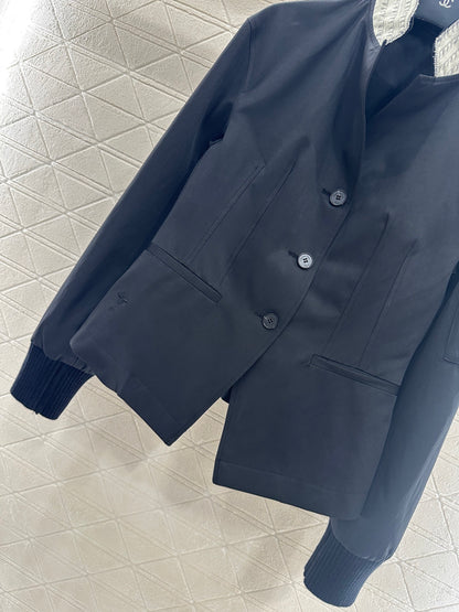 Pocket stand up collar jacket