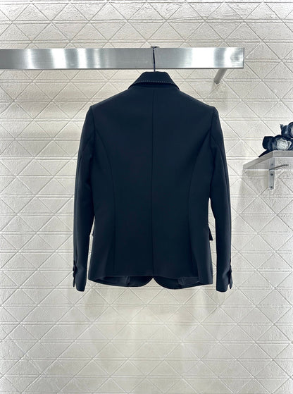 Suit jacket pleated skirt set