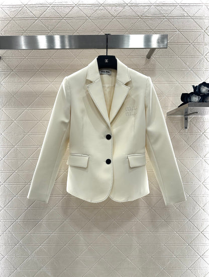 Suit jacket pleated skirt set