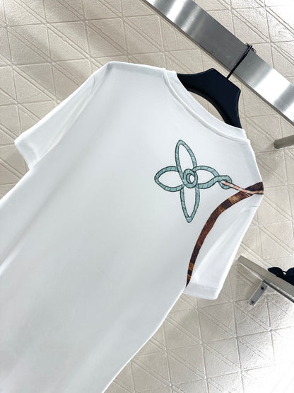 Chain round neck printed T-shirt