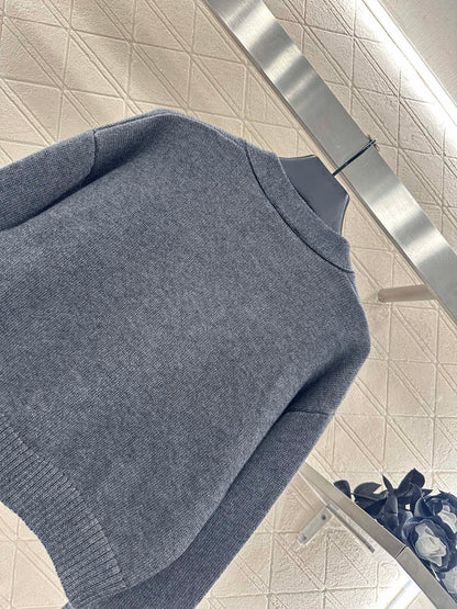 Double C heart letter knitted cardigan