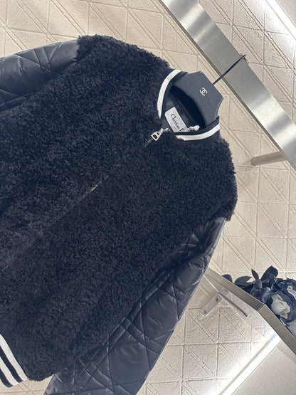 Teddy plush cotton jacket baseball jacket