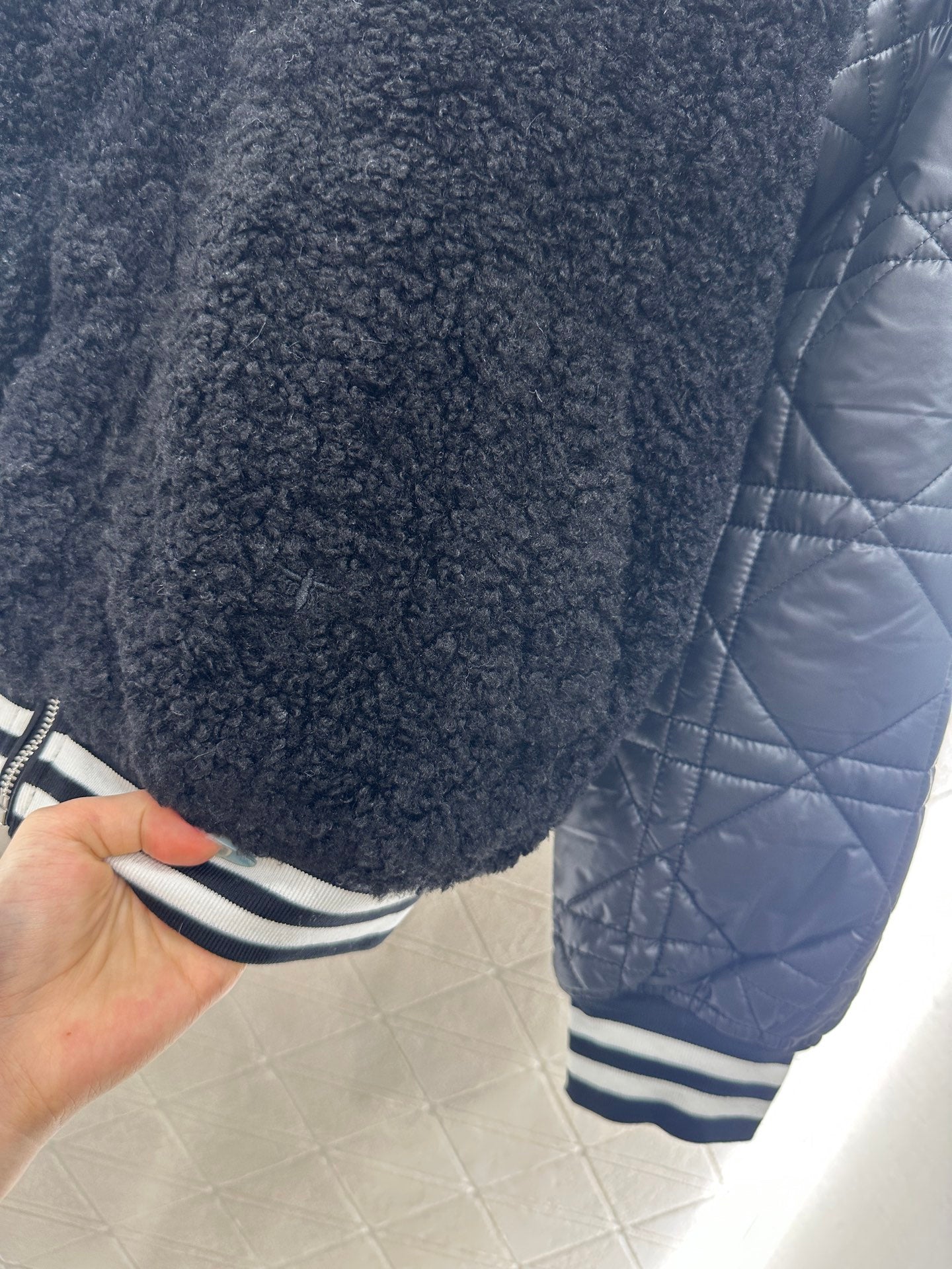 Teddy plush cotton jacket baseball jacket