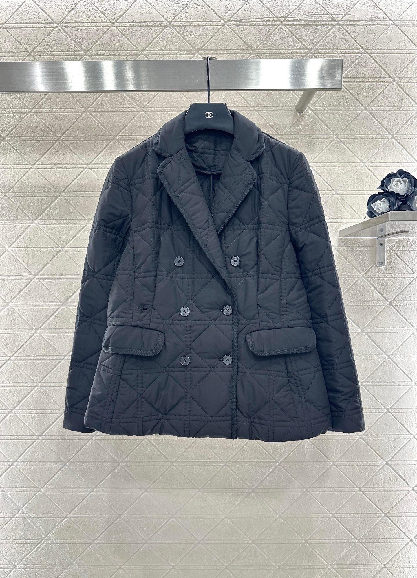 Collar rattan plaid suit cotton jacket