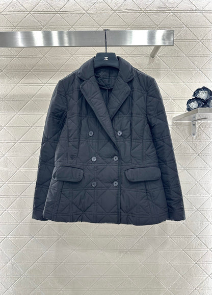 Collar rattan plaid suit cotton jacket