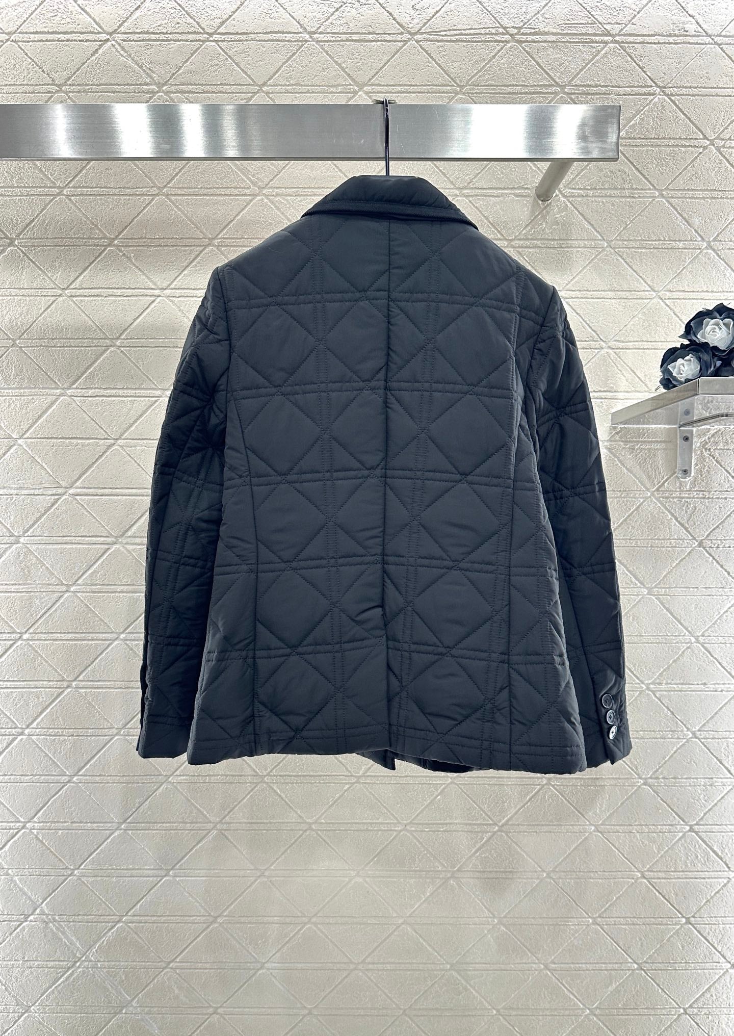 Collar rattan plaid suit cotton jacket