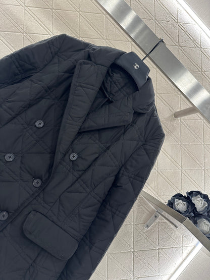 Collar rattan plaid suit cotton jacket