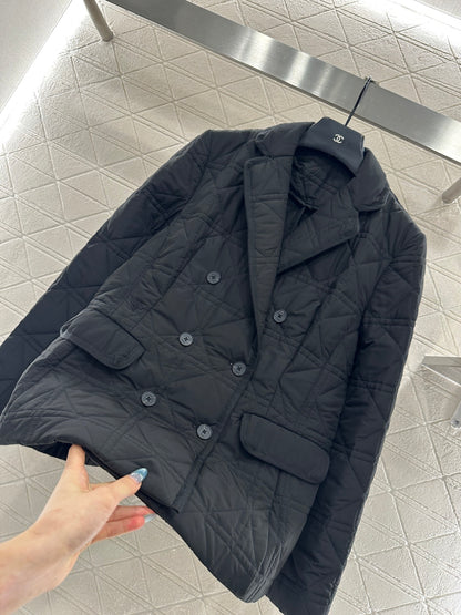 Collar rattan plaid suit cotton jacket