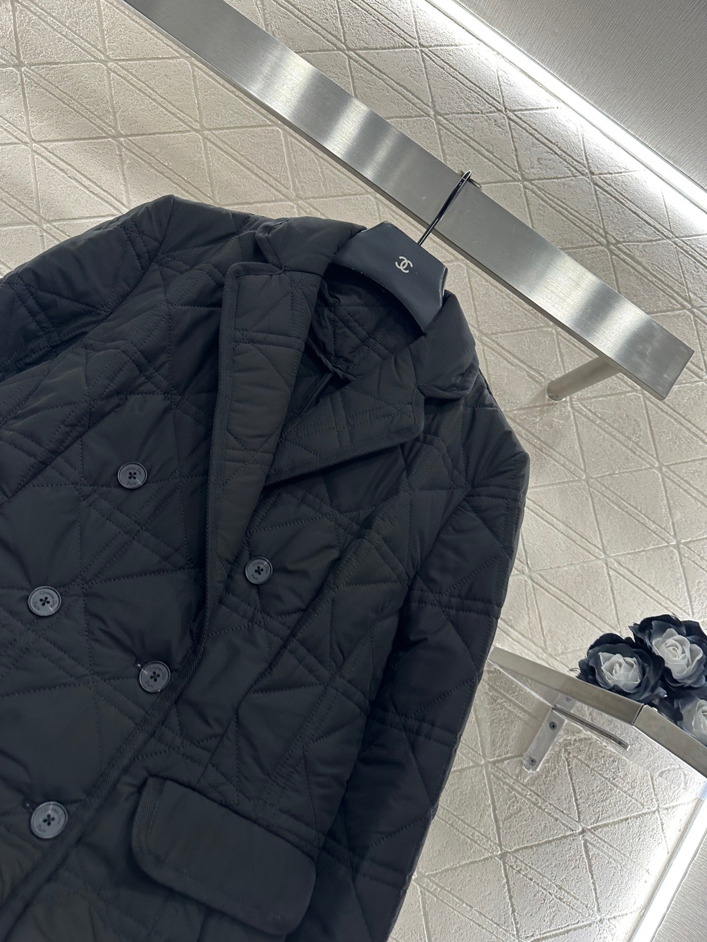 Collar rattan plaid suit cotton jacket