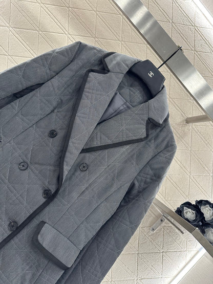 Collar rattan plaid suit cotton jacket