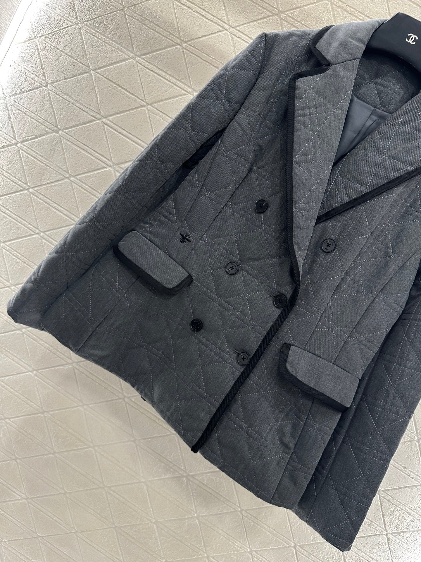 Collar rattan plaid suit cotton jacket