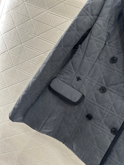 Collar rattan plaid suit cotton jacket