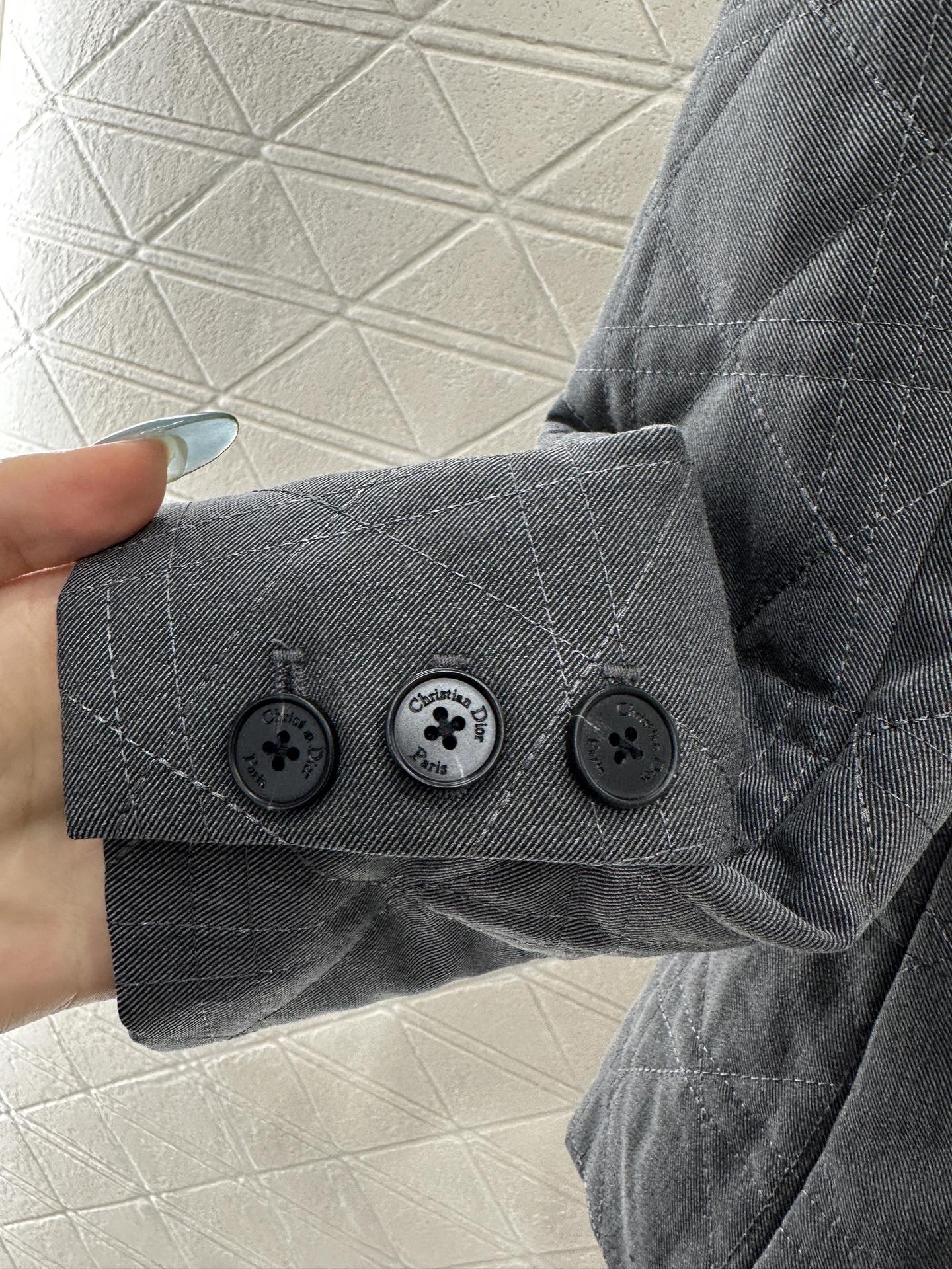 Collar rattan plaid suit cotton jacket