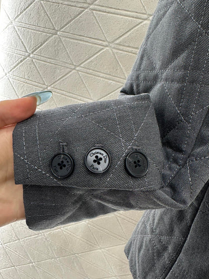 Collar rattan plaid suit cotton jacket