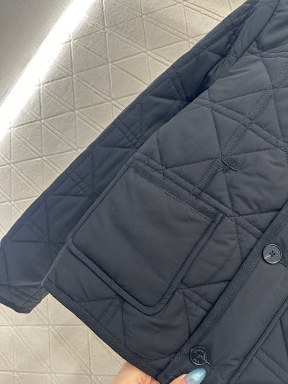 Corduroy rattan plaid cotton jacket