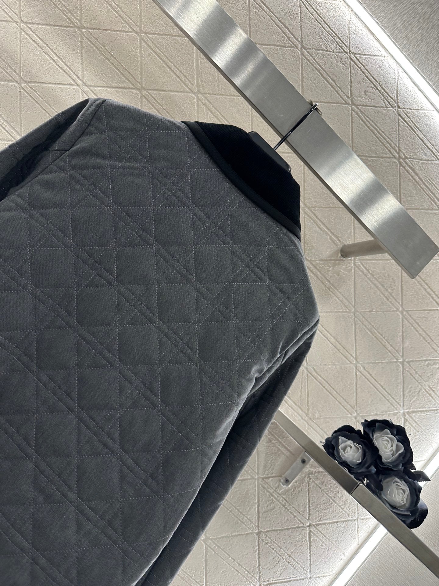 Corduroy rattan plaid cotton jacket