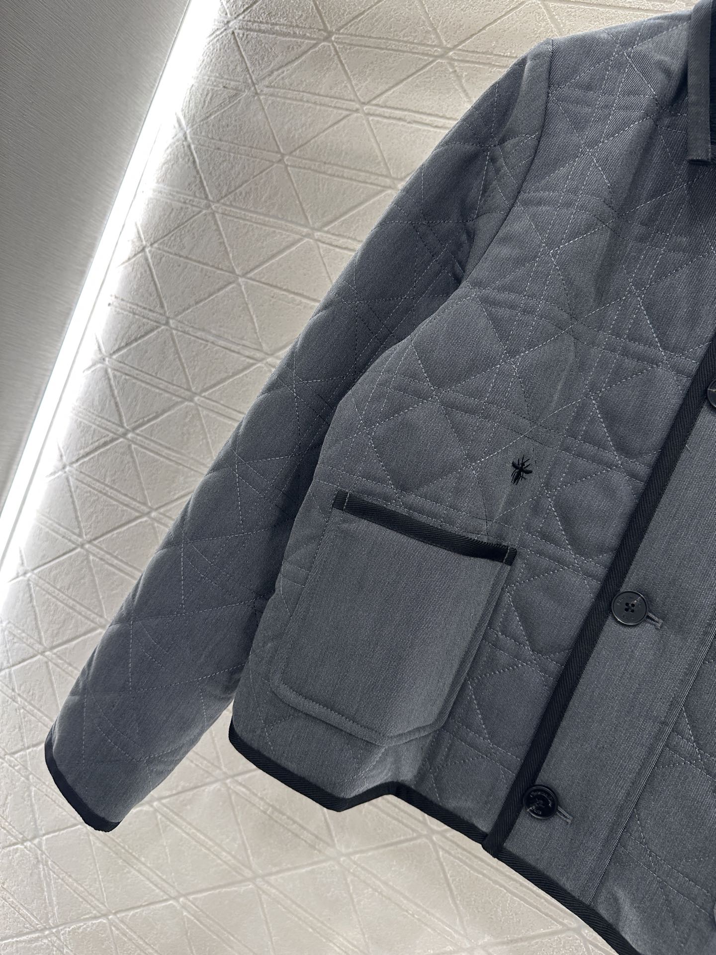 Corduroy rattan plaid cotton jacket