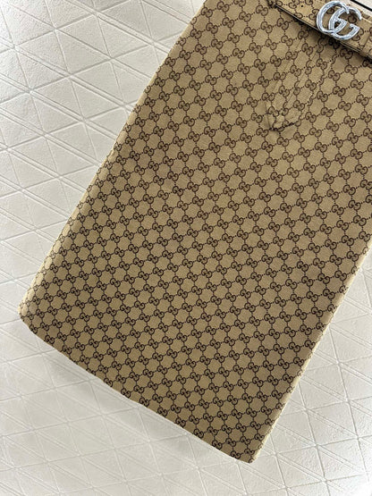 Jacquard waistband mid length skirt