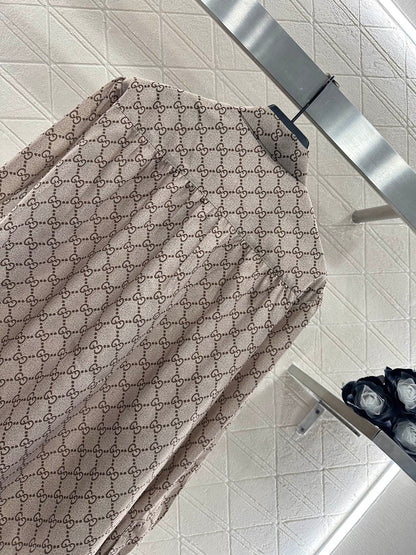 Lace up printed shirt