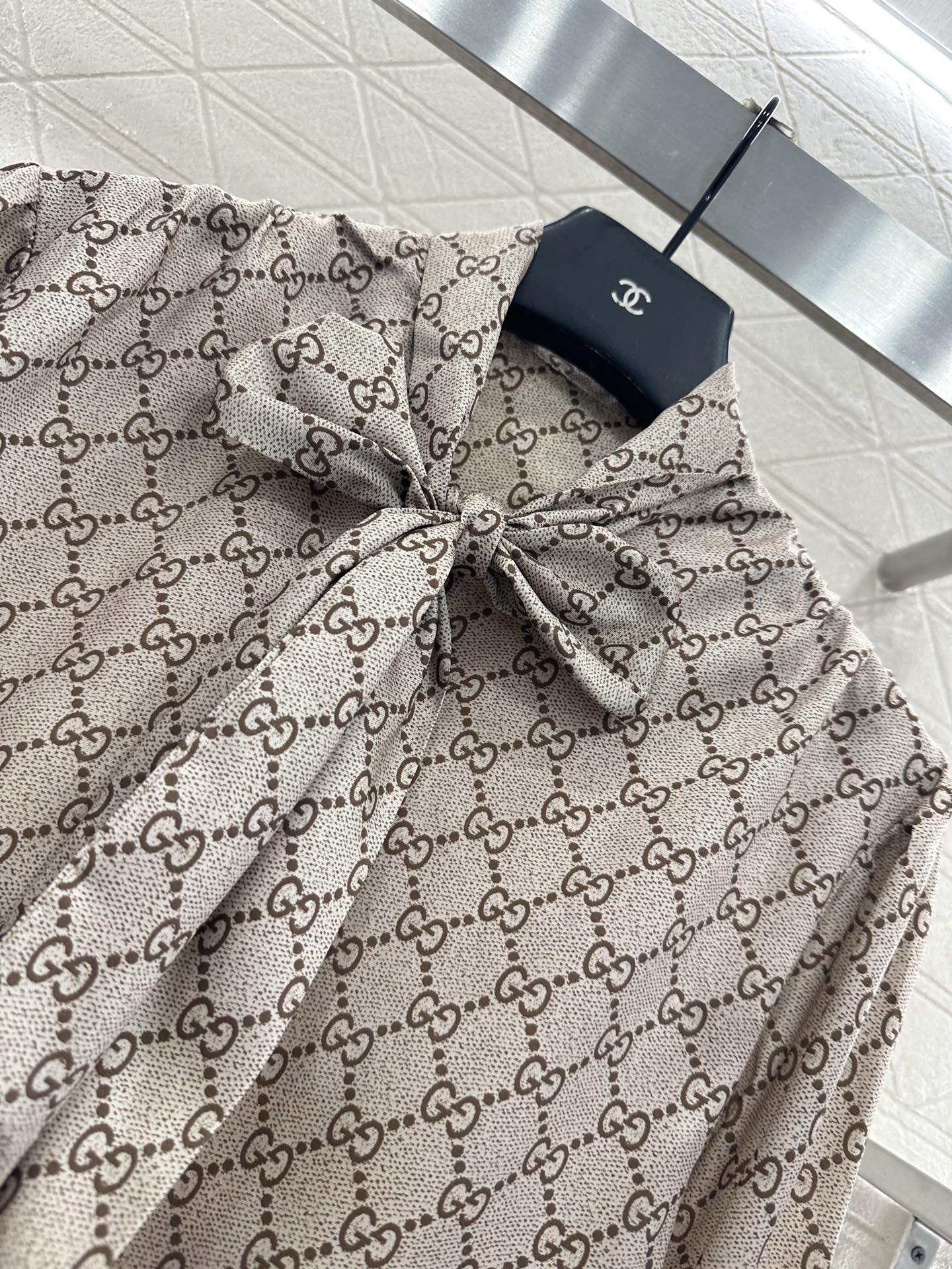 Lace up printed shirt