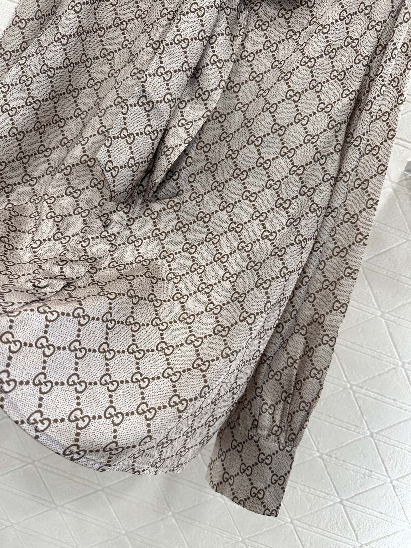 Lace up printed shirt