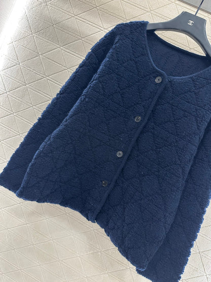 Tengge jacquard cardigan jacket