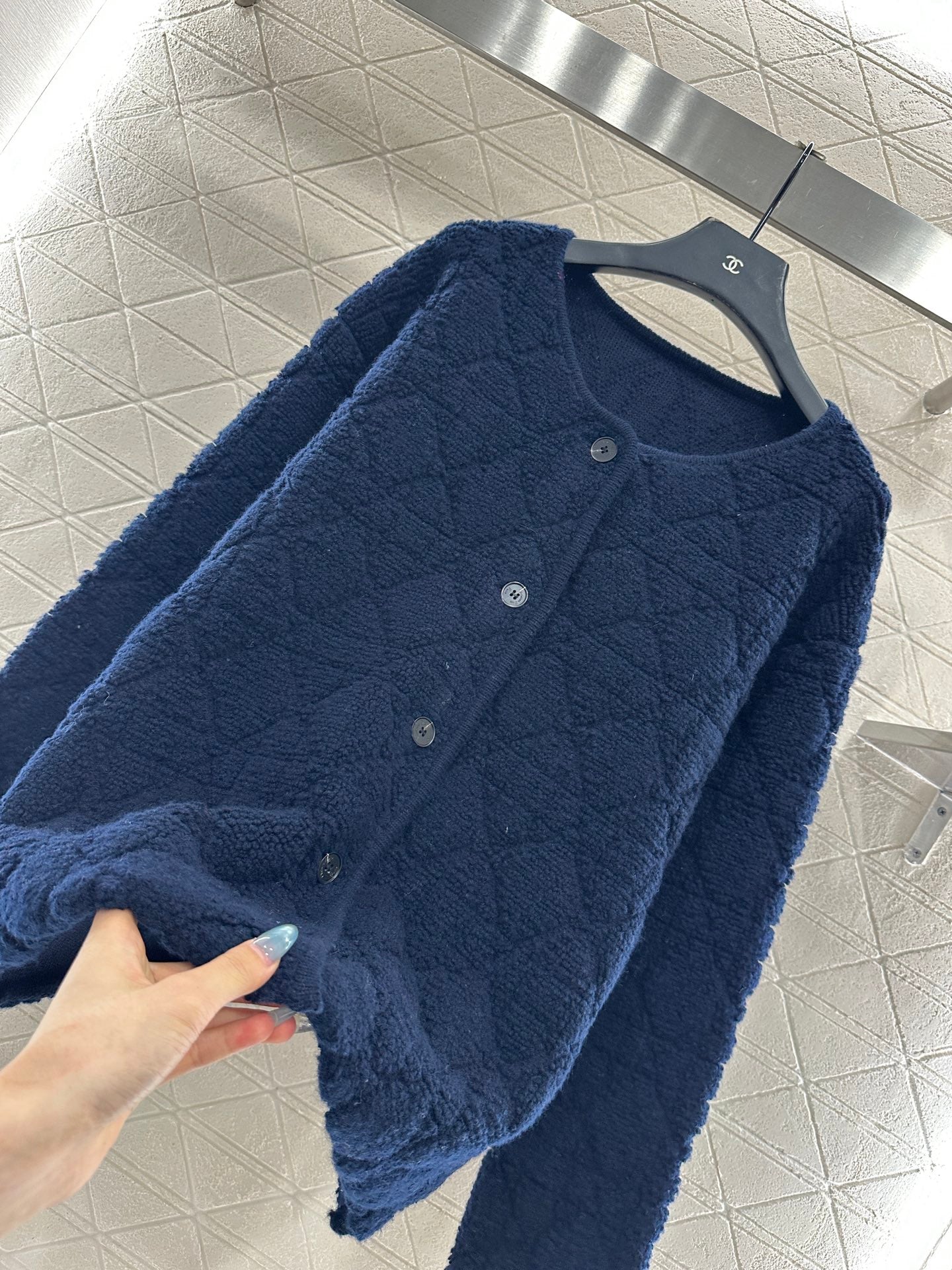 Tengge jacquard cardigan jacket