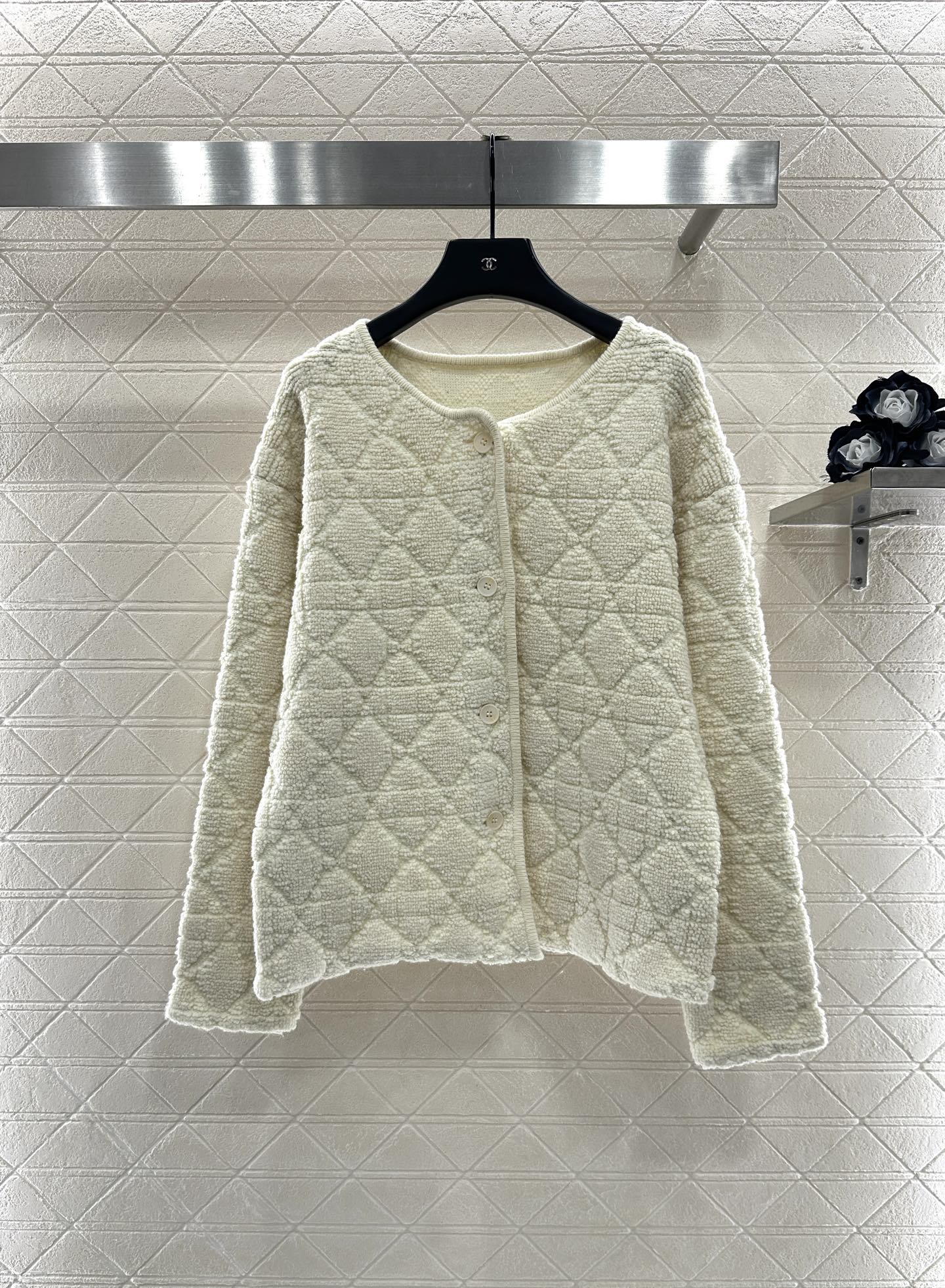 Tengge jacquard cardigan jacket