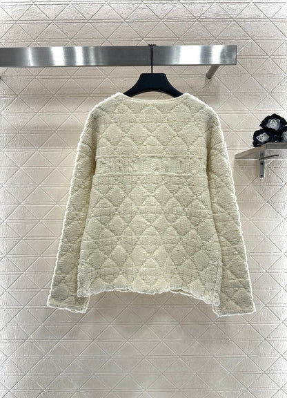 Tengge jacquard cardigan jacket