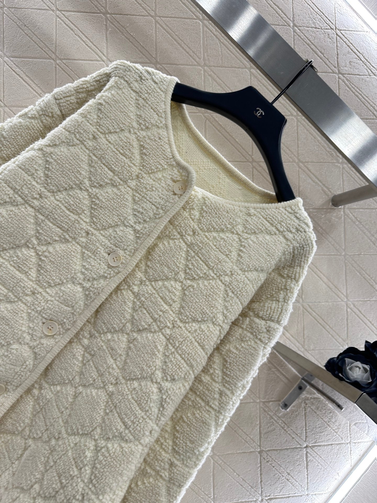 Tengge jacquard cardigan jacket