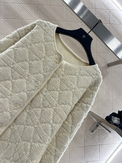 Tengge jacquard cardigan jacket