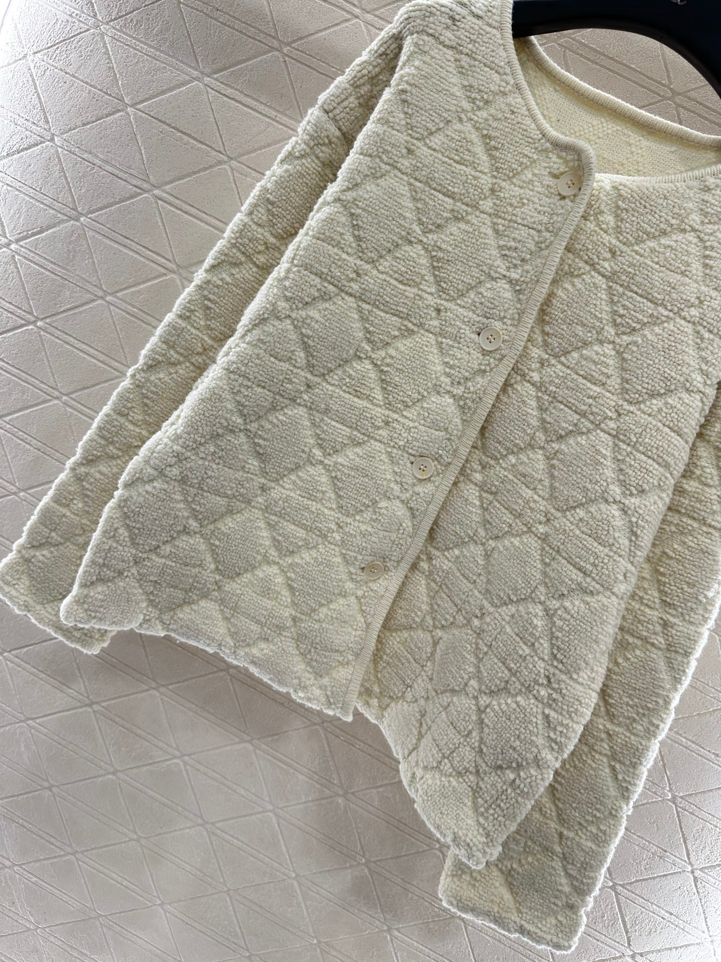 Tengge jacquard cardigan jacket