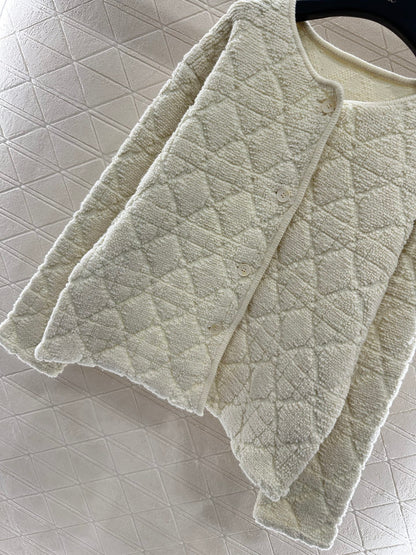 Tengge jacquard cardigan jacket