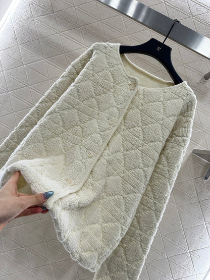 Tengge jacquard cardigan jacket