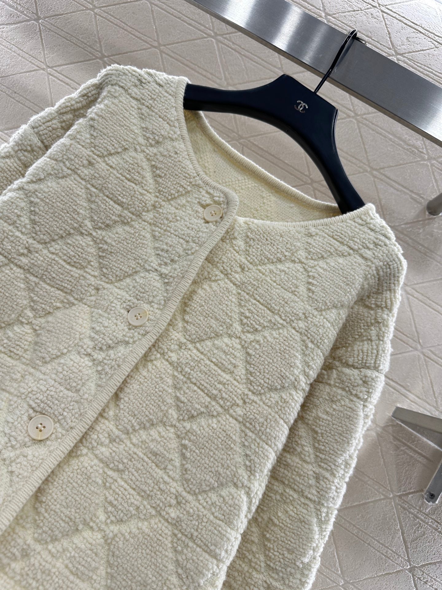 Tengge jacquard cardigan jacket