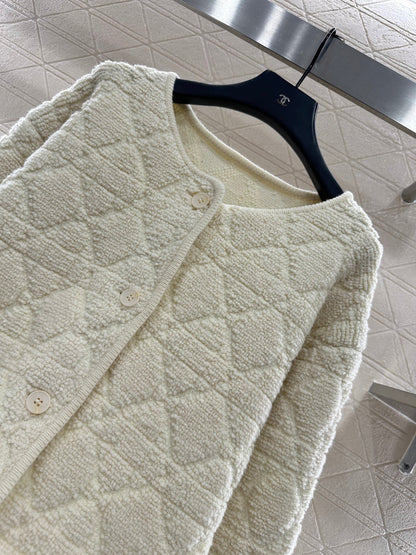 Tengge jacquard cardigan jacket