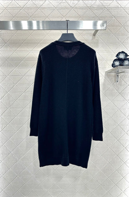 3D Camellia Knitted Dress