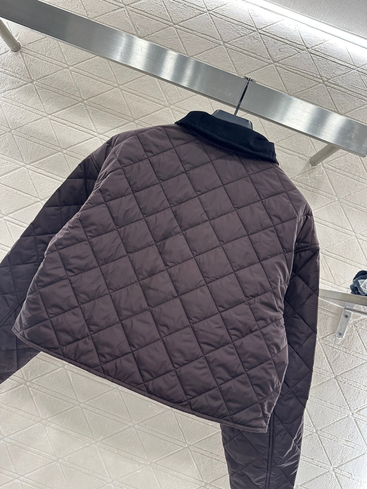 Corduroy collar short cotton jacket