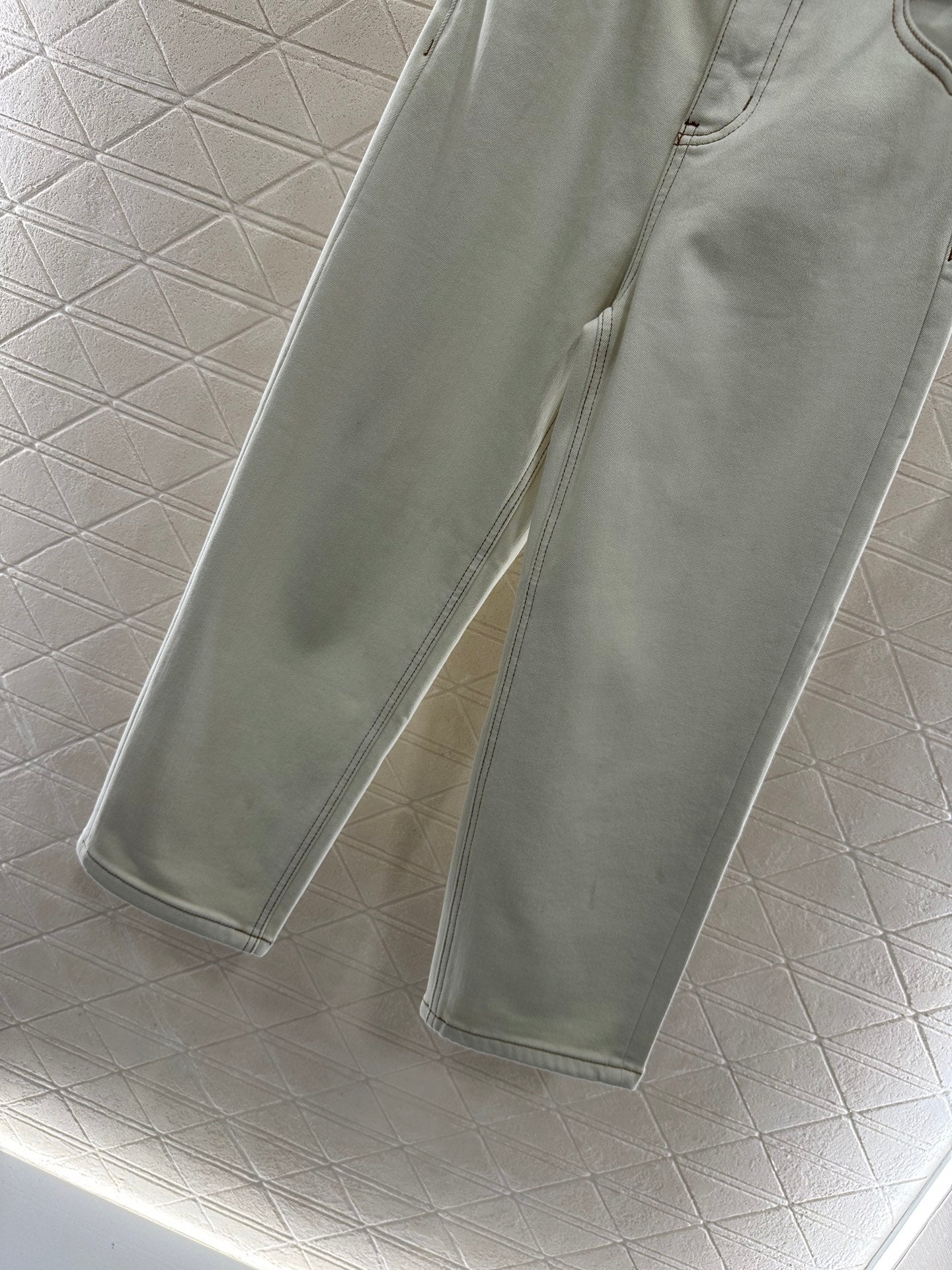 Straight waist belt with fleece jeans