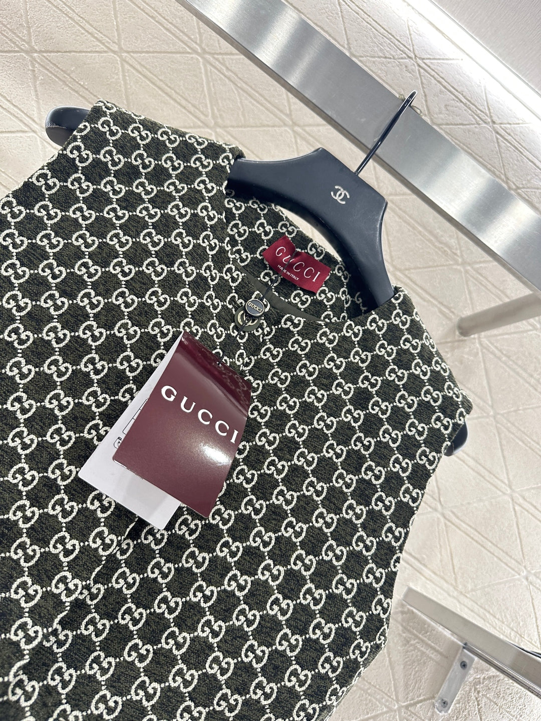 Round neck jacquard vest