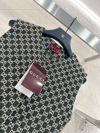 Round neck jacquard vest