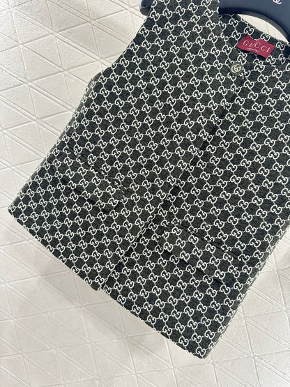 Round neck jacquard vest