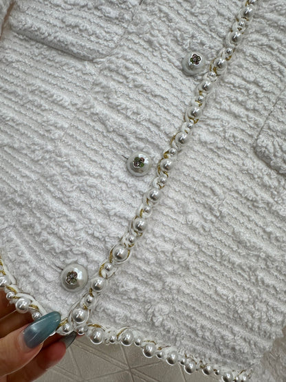 Heavy industry pearl dress jacket