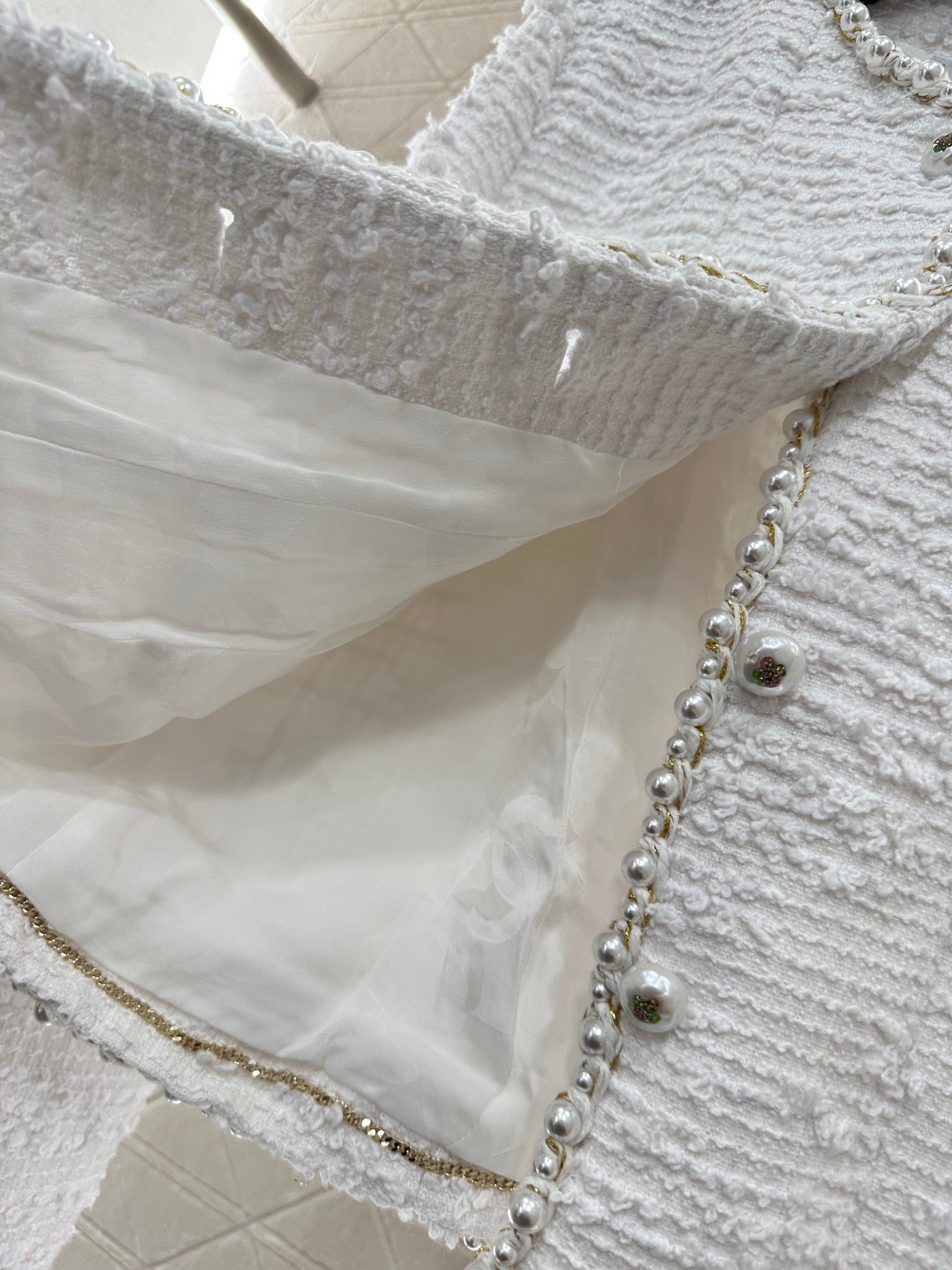 Heavy industry pearl dress jacket