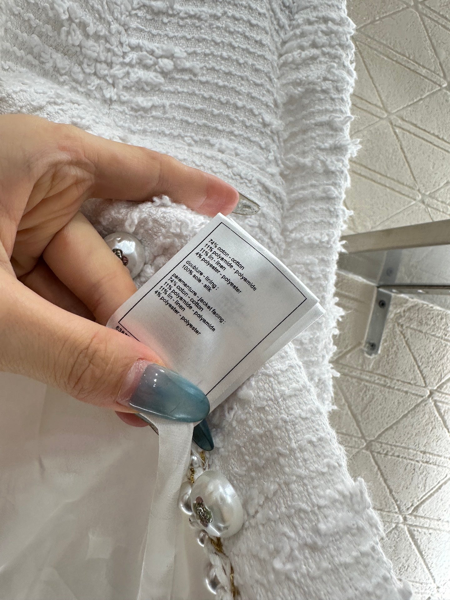 Heavy industry pearl dress jacket